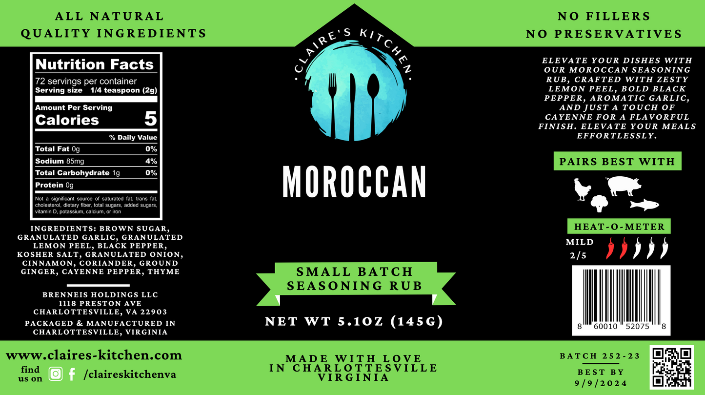 Moroccan Seasoning 5.1oz